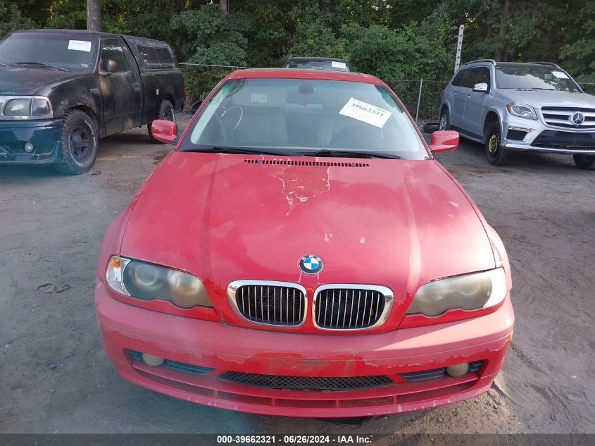 2003 BMW 325 Ci VIN: WBABN33493PG62293 Lot: 39662321