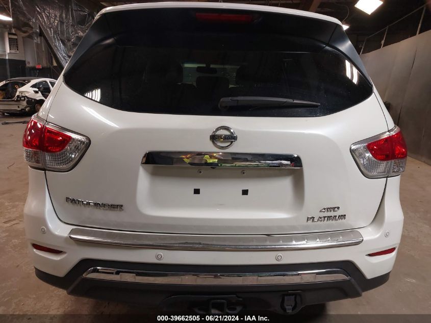 2016 Nissan Pathfinder Platinum VIN: 5N1AR2MM7GC658227 Lot: 39662505