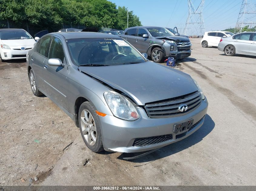 2006 Infiniti G35X VIN: JNKCV51FX6M611703 Lot: 39662512