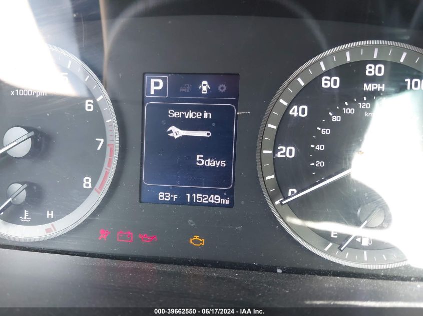 2015 Hyundai Sonata Se VIN: 5NPE24AFXFH019564 Lot: 39662550