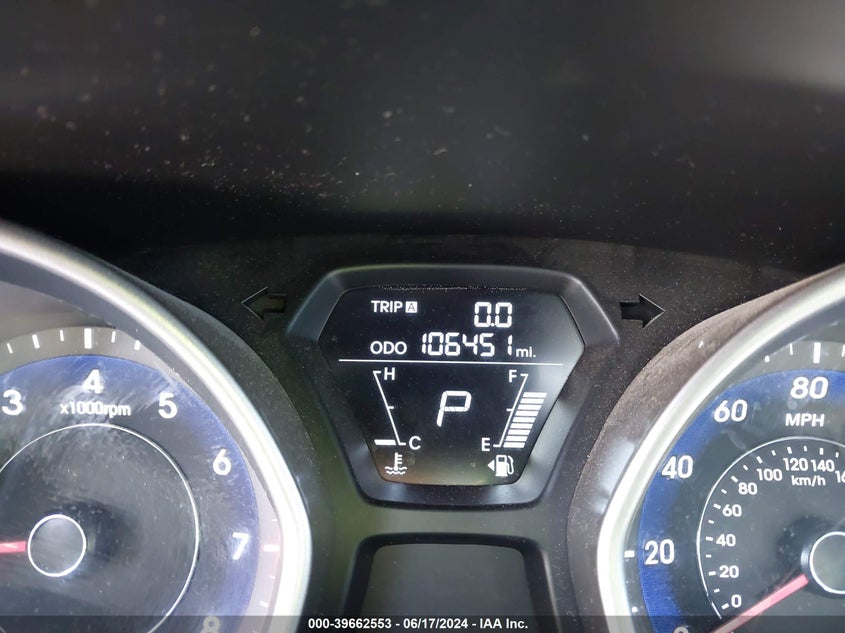 2012 Hyundai Elantra Limited VIN: 5NPDH4AE6CH102616 Lot: 39662553