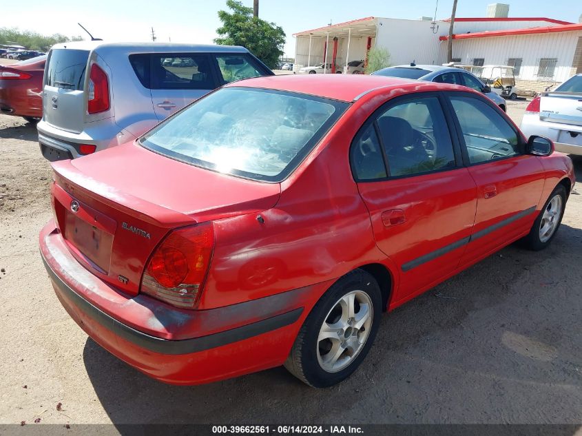 2004 Hyundai Elantra Gls/Gt VIN: KMHDN46D54U917806 Lot: 39662561