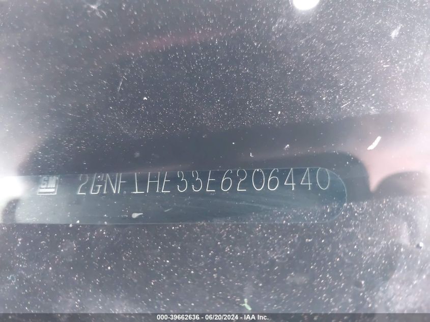 2014 Chevrolet Equinox Ltz VIN: 2GNFLHE33E6206440 Lot: 39662636