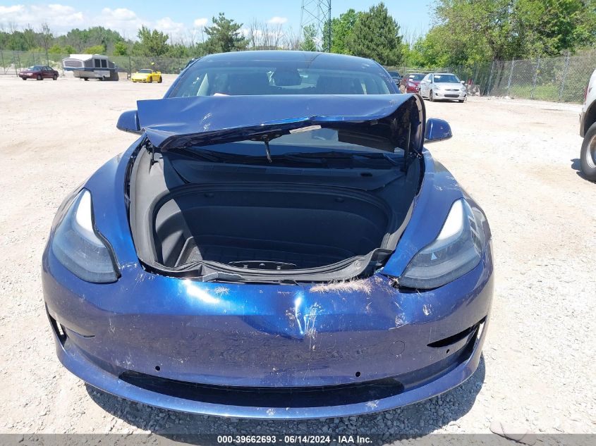 2022 Tesla Model 3 Long Range Dual Motor All-Wheel Drive VIN: 5YJ3E1EB6NF190927 Lot: 39662693