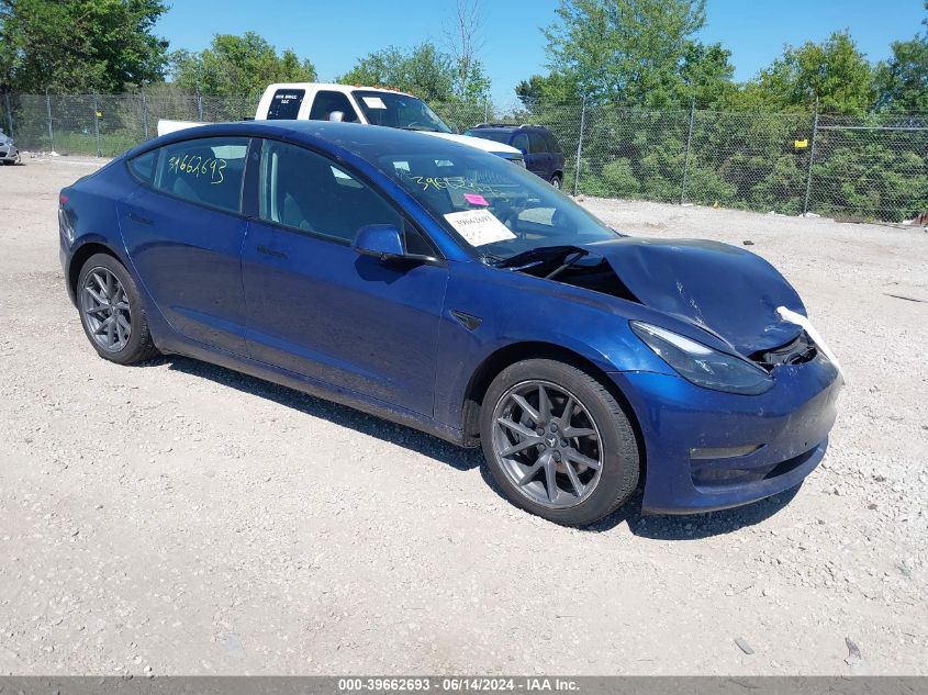 2022 Tesla Model 3 Long Range Dual Motor All-Wheel Drive VIN: 5YJ3E1EB6NF190927 Lot: 39662693