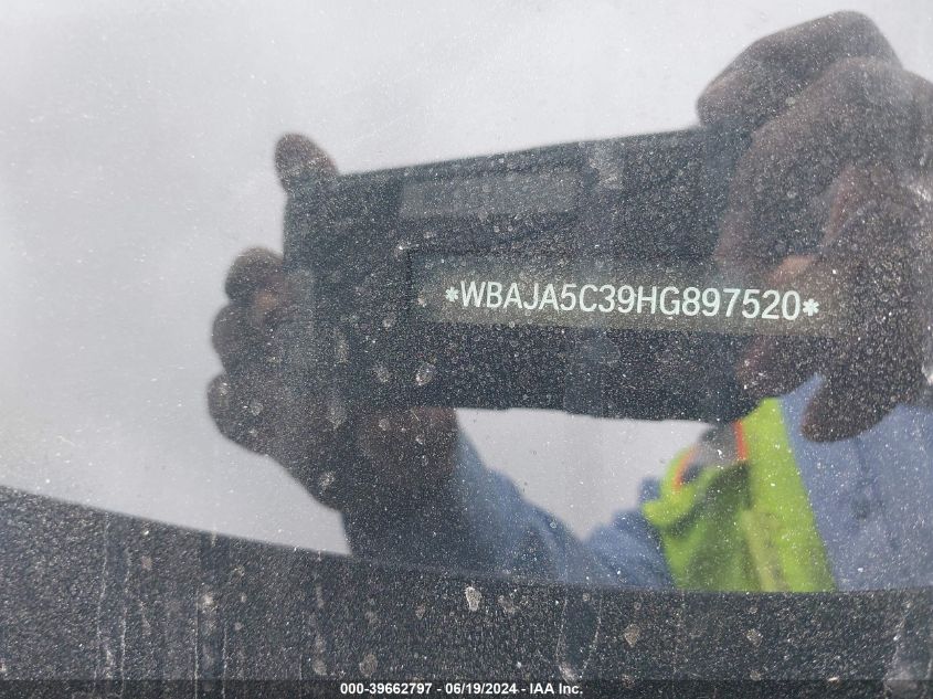 2017 BMW 530 I VIN: WBAJA5C39HG897520 Lot: 39662797