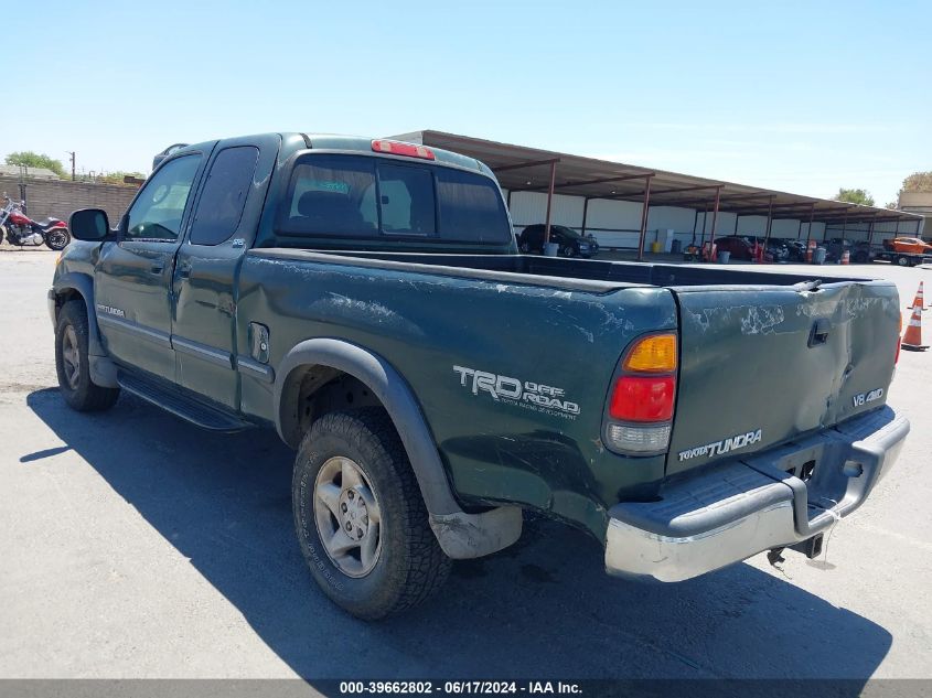 2000 Toyota Tundra Sr5 V8 VIN: 5TBBT4412YS026479 Lot: 39662802