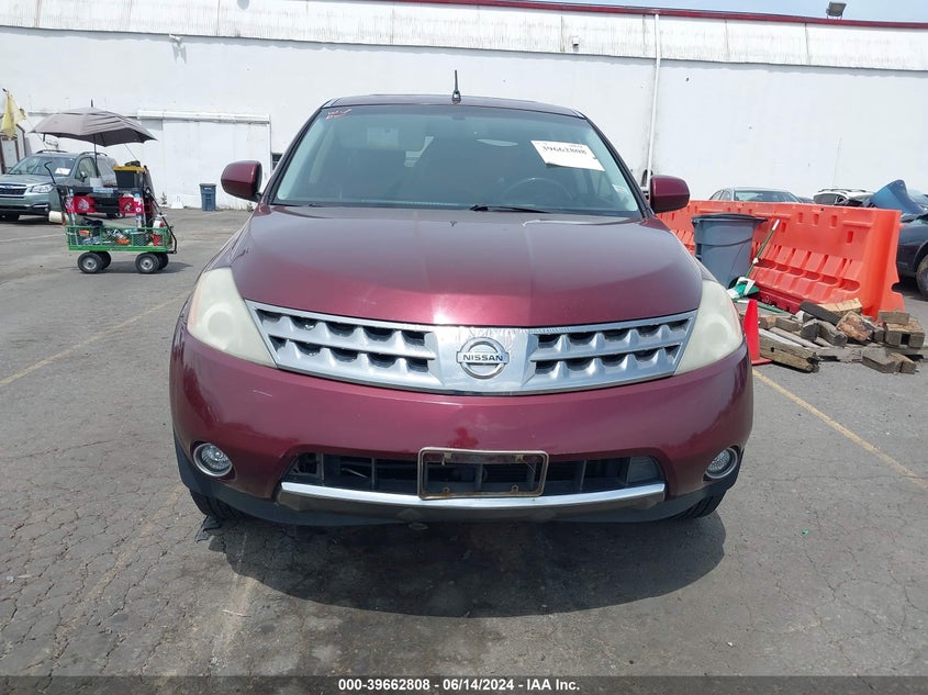 2007 Nissan Murano Se VIN: JN8AZ08W77W603641 Lot: 39662808