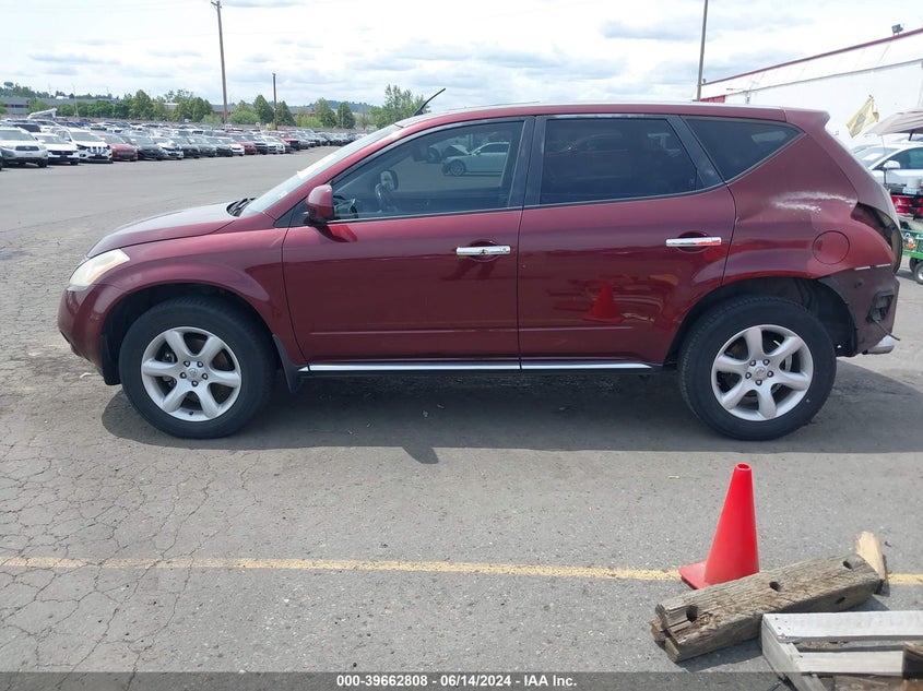 2007 Nissan Murano Se VIN: JN8AZ08W77W603641 Lot: 39662808