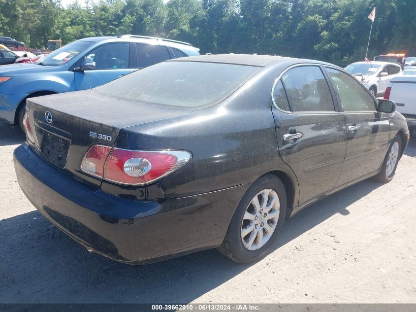 2004 Lexus Es 330 VIN: JTHBA30G945025815 Lot: 39662910