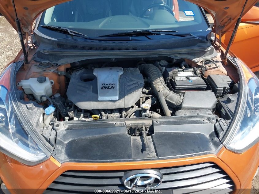 2014 Hyundai Veloster Turbo W/Black VIN: KMHTC6AE4EU184890 Lot: 39662921