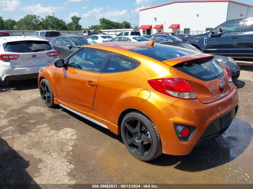 2014 Hyundai Veloster Turbo W/Black VIN: KMHTC6AE4EU184890 Lot: 39662921