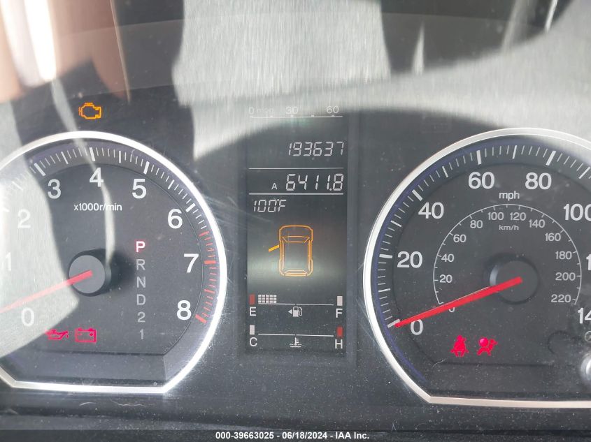 2009 Honda Cr-V Ex-L VIN: JHLRE48789C006368 Lot: 39663025