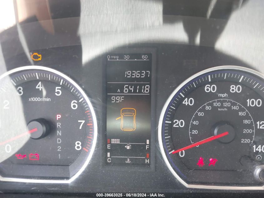 2009 Honda Cr-V Ex-L VIN: JHLRE48789C006368 Lot: 39663025