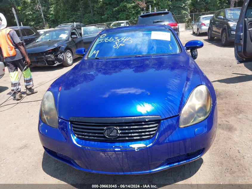 2002 Lexus Sc 430 VIN: JTHFN48Y120016397 Lot: 39663045