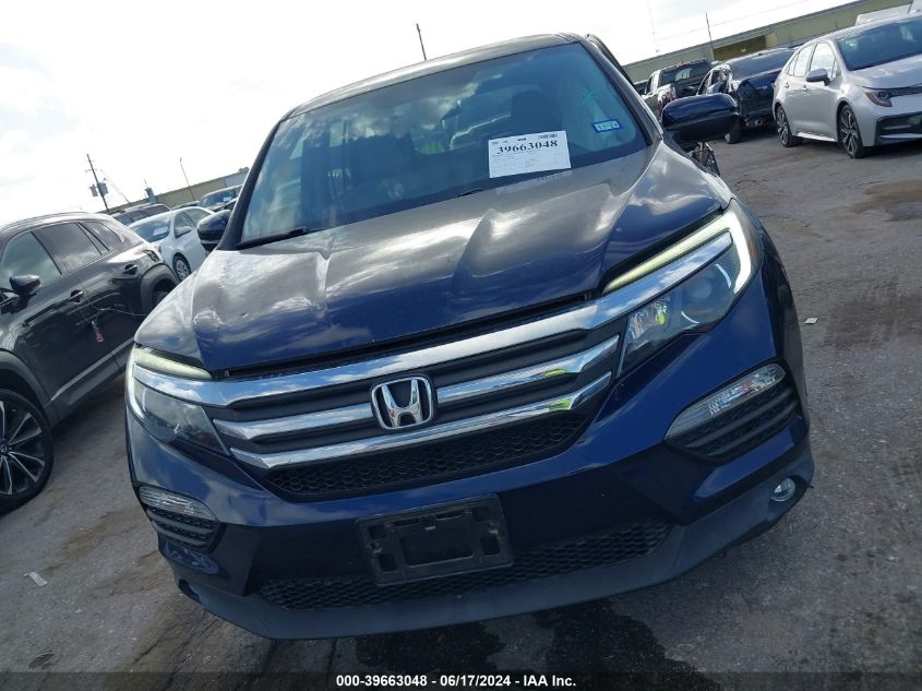 2016 Honda Pilot Ex VIN: 5FNYF5H38GB021087 Lot: 39663048