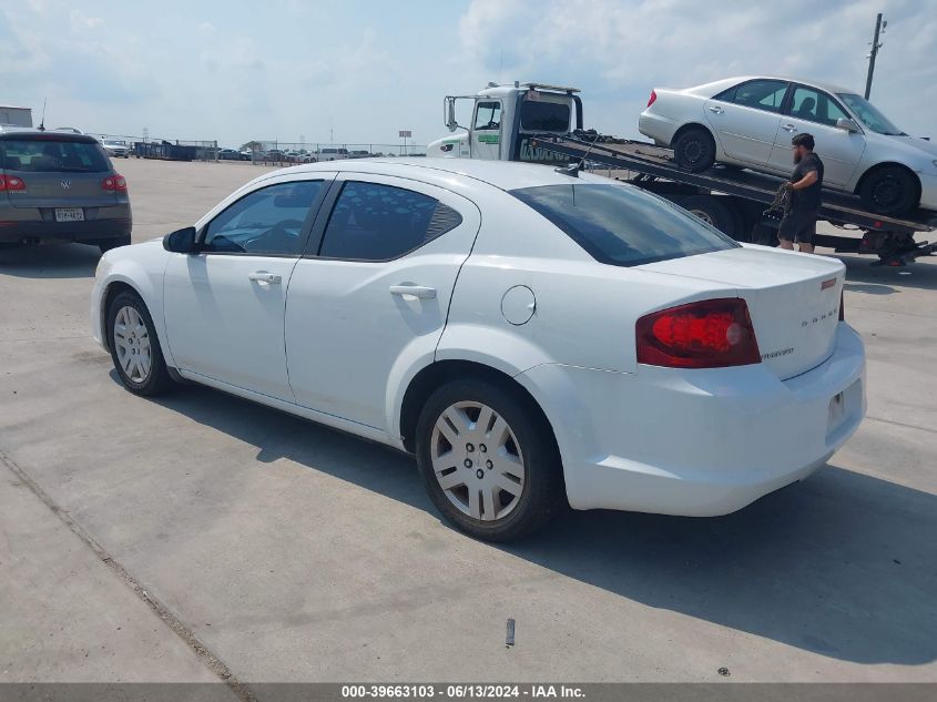 2013 Dodge Avenger Se VIN: 1C3CDZAB9DN754355 Lot: 39663103