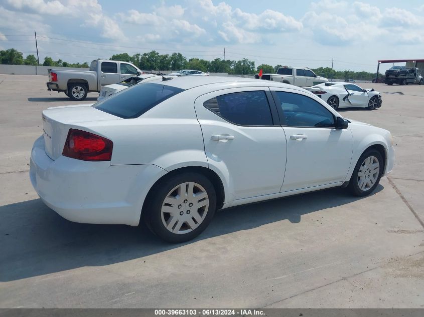 2013 Dodge Avenger Se VIN: 1C3CDZAB9DN754355 Lot: 39663103