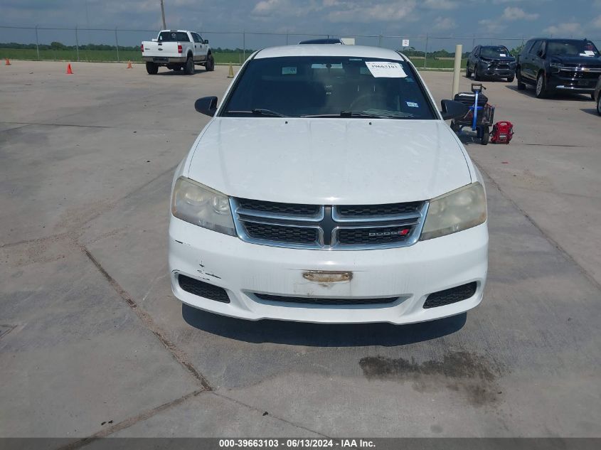 2013 Dodge Avenger Se VIN: 1C3CDZAB9DN754355 Lot: 39663103