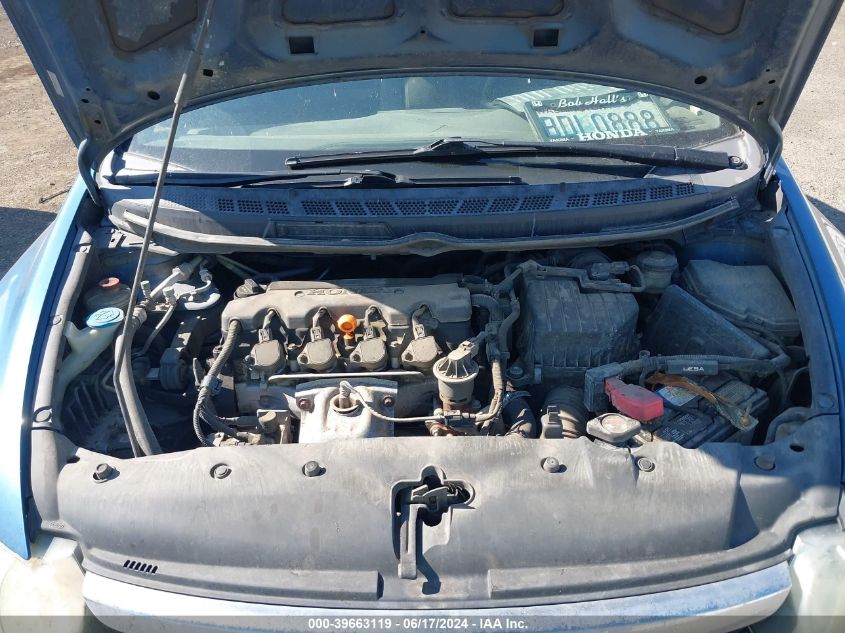 2008 Honda Civic Lx VIN: 1HGFA16568L035833 Lot: 39663119