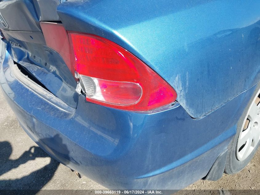 2008 Honda Civic Lx VIN: 1HGFA16568L035833 Lot: 39663119