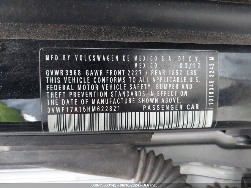 2017 VOLKSWAGEN BEETLE #PINKBEETLE/1.8T CLASSIC/1.8T S - 3VWF17AT5HM622821