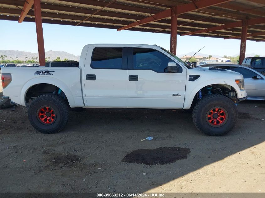 2013 Ford F-150 Svt Raptor VIN: 1FTFW1R63DFC12836 Lot: 39663212