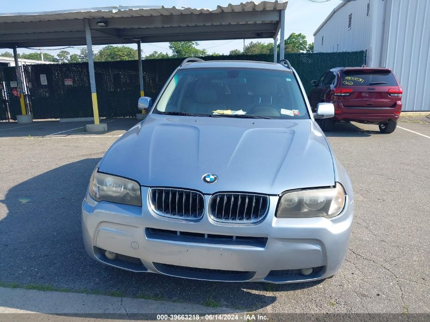 2006 BMW X3 3.0I VIN: WBXPA934X6WG86798 Lot: 39663218