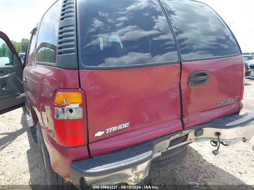 2004 Chevrolet Tahoe Ls VIN: 1GNEC13Z54R281492 Lot: 39663237