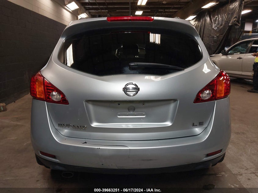 2010 Nissan Murano Le VIN: JN8AZ1MW9AW122650 Lot: 39663251