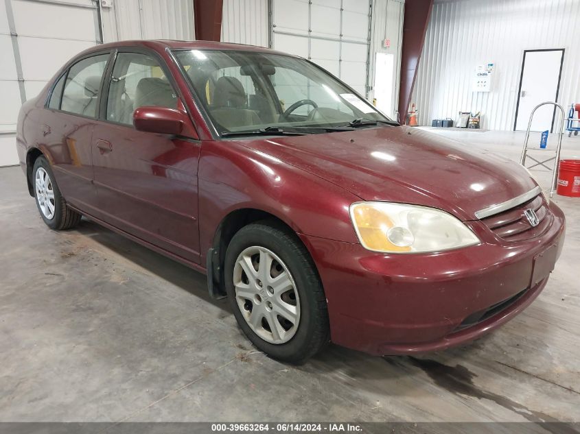 2003 Honda Civic Ex VIN: 2HGES26713H582790 Lot: 39663264