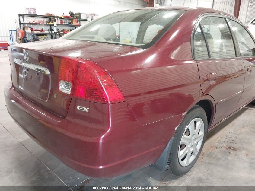 2003 Honda Civic Ex VIN: 2HGES26713H582790 Lot: 39663264