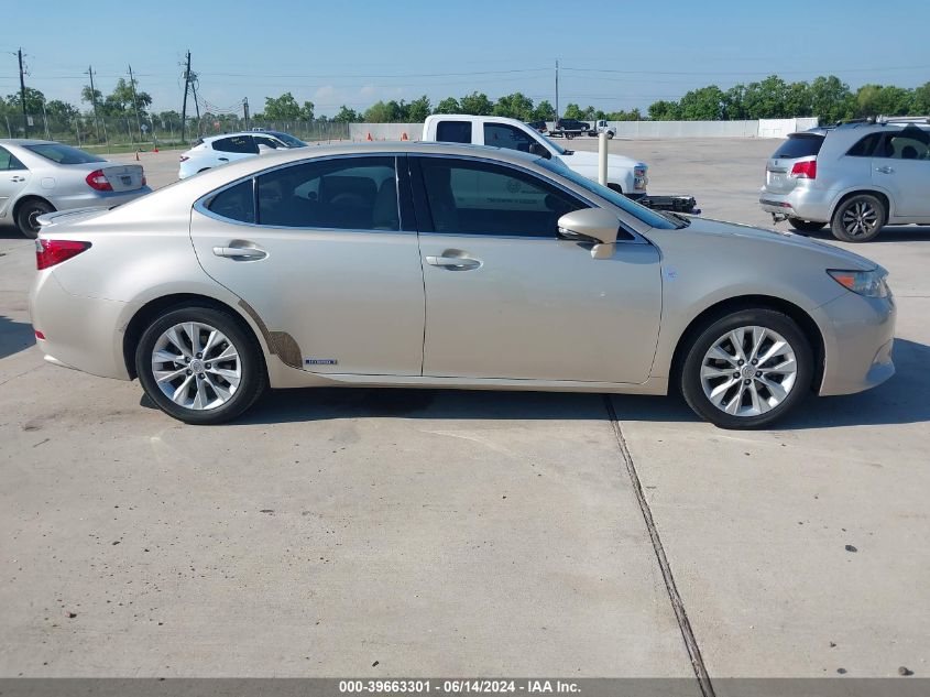 2013 Lexus Es 300H VIN: JTHBW1GGXD2009216 Lot: 39663301