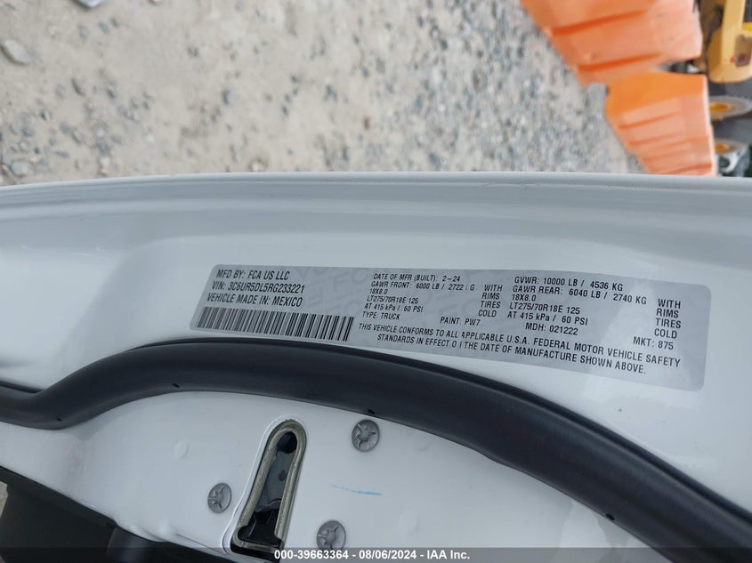 2024 RAM 2500 BIG HORN  4X4 6'4 BOX - 3C6UR5DL5RG233221