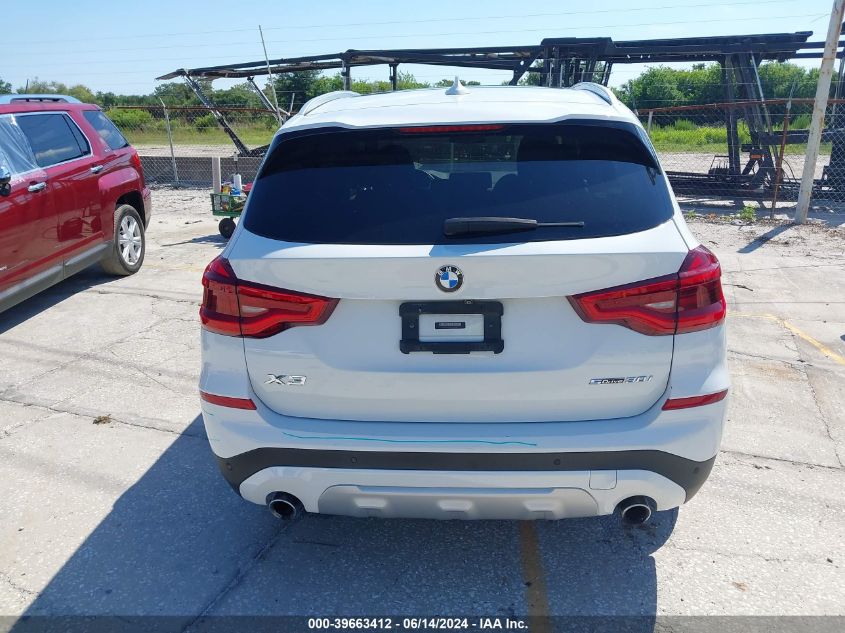 2020 BMW X3 Sdrive30I VIN: 5UXTY3C06LLU72756 Lot: 39663412