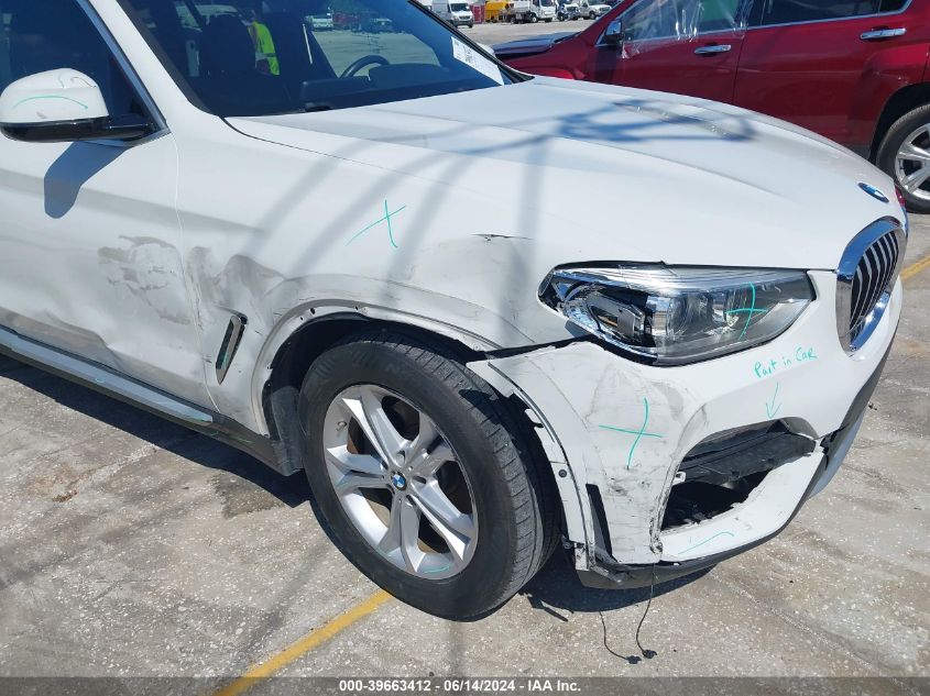 2020 BMW X3 Sdrive30I VIN: 5UXTY3C06LLU72756 Lot: 39663412