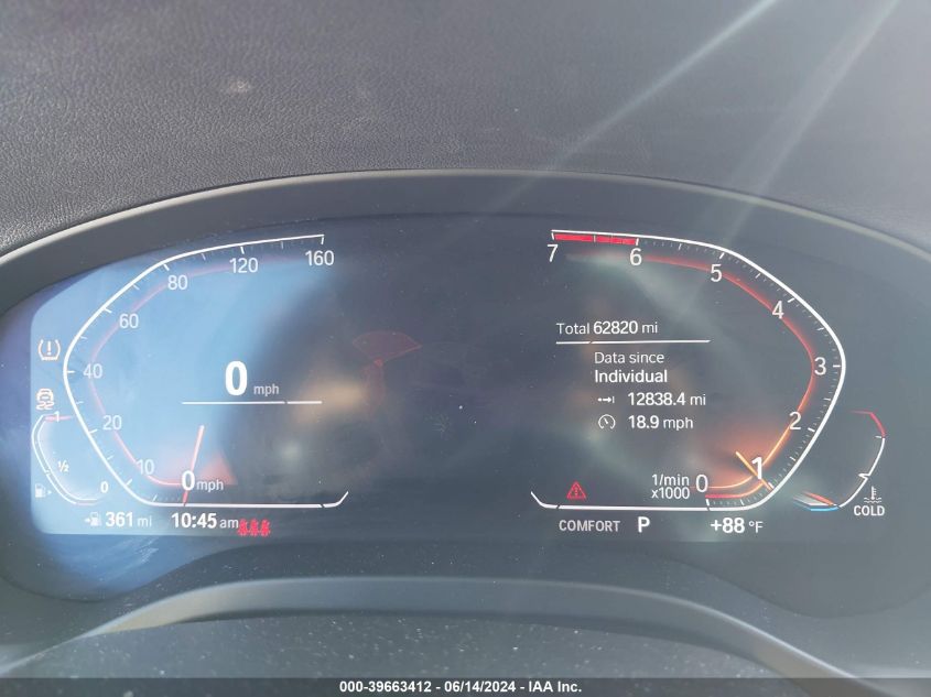 2020 BMW X3 Sdrive30I VIN: 5UXTY3C06LLU72756 Lot: 39663412