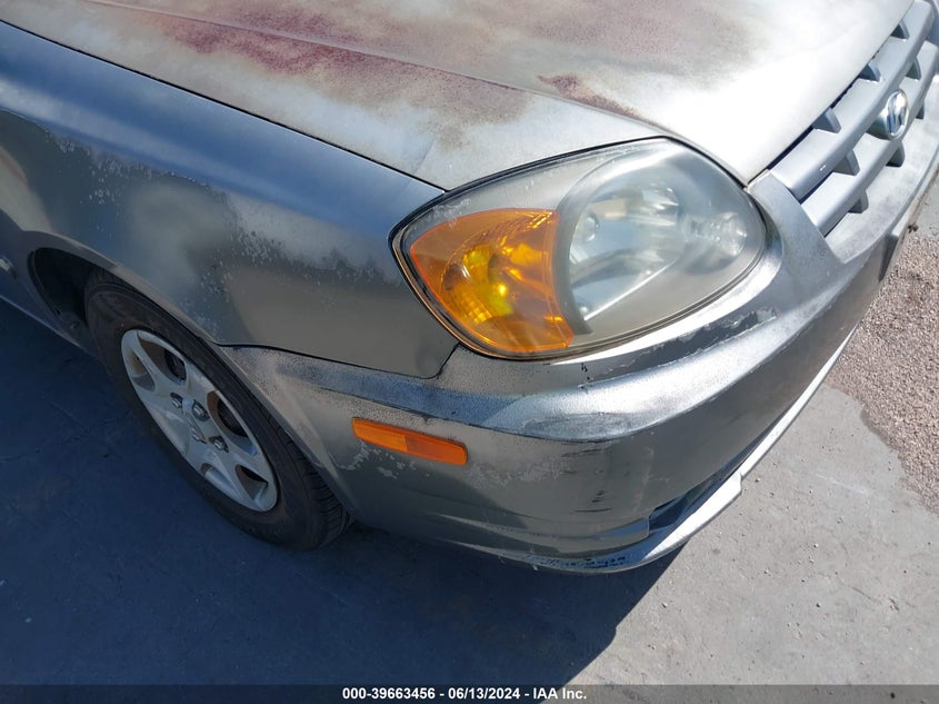2004 Hyundai Accent Gl VIN: KMHCG45C54U504654 Lot: 39663456
