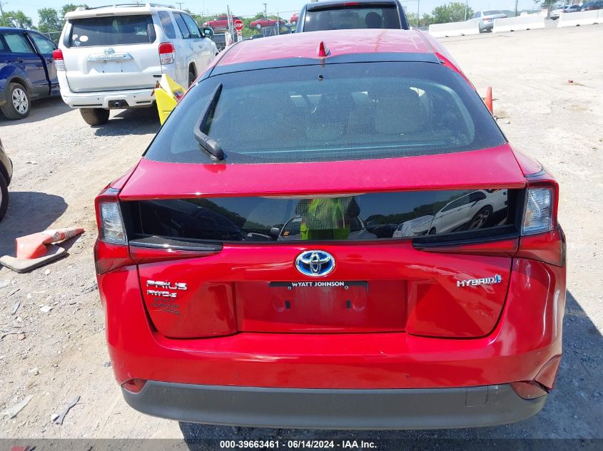 2019 Toyota Prius Le VIN: JTDL9RFU7K3000483 Lot: 39663461