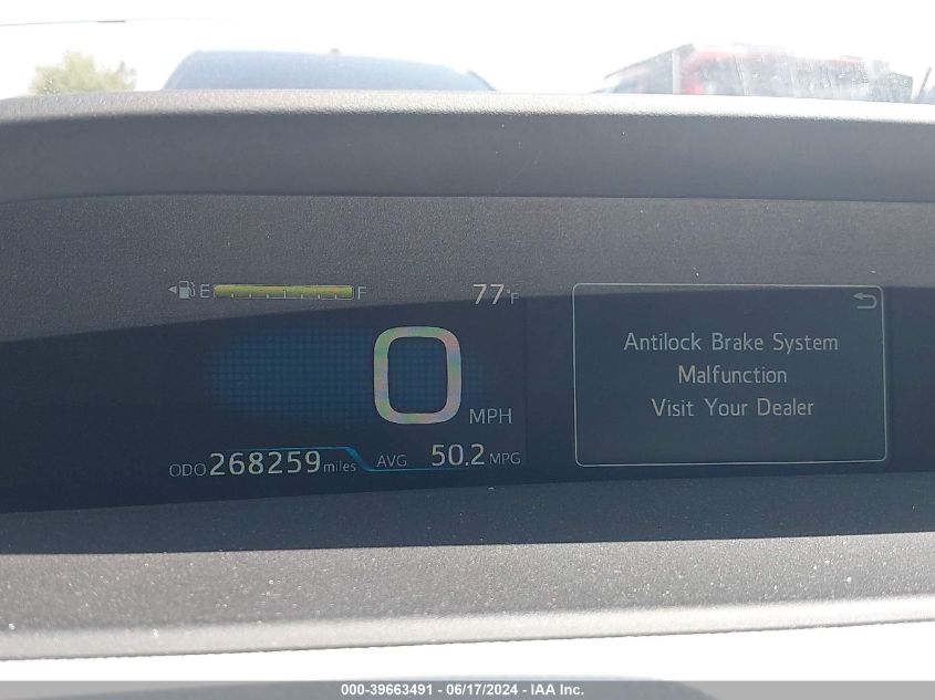 2017 Toyota Prius Two VIN: JTDKBRFU2H3035151 Lot: 39663491