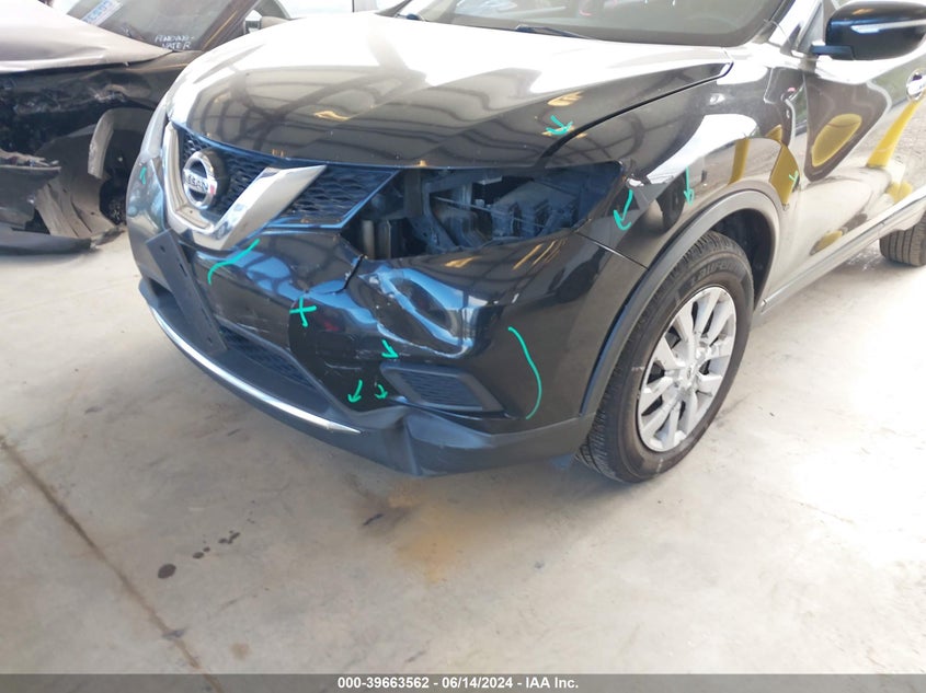 2015 Nissan Rogue S/Sl/Sv VIN: KNMAT2MT7FP540666 Lot: 39663562