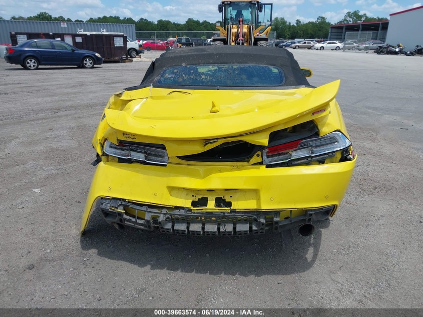 2015 Chevrolet Camaro 2Lt VIN: 2G1FF3D38F9186103 Lot: 39663574