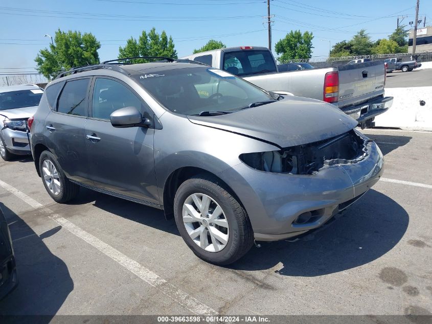 2013 Nissan Murano Sl VIN: JN8AZ1MU7DW207649 Lot: 39663598