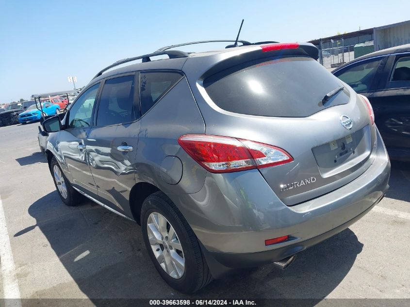 2013 Nissan Murano Sl VIN: JN8AZ1MU7DW207649 Lot: 39663598