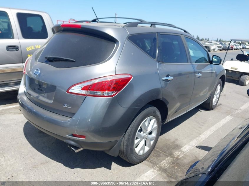 2013 Nissan Murano Sl VIN: JN8AZ1MU7DW207649 Lot: 39663598