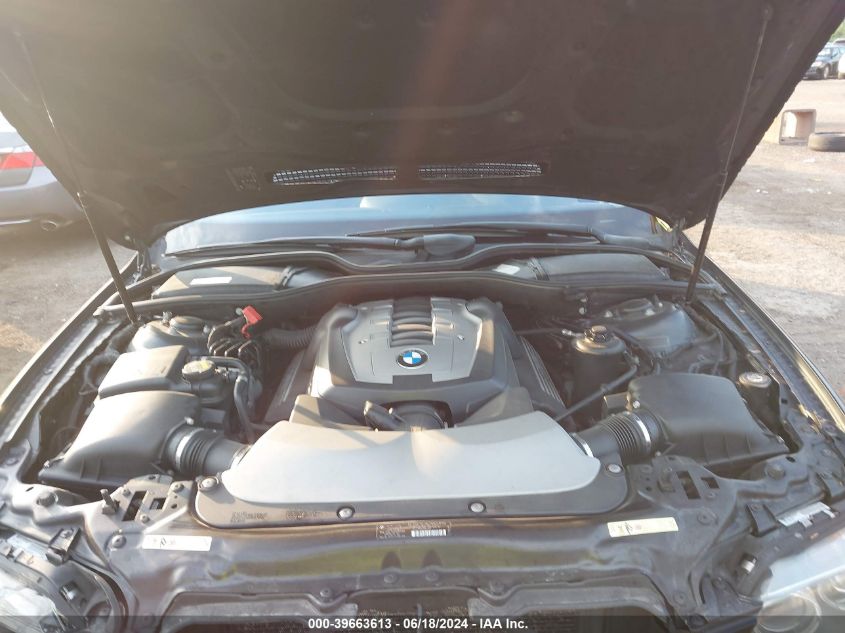 2007 BMW 750I VIN: WBAHL83547DT09843 Lot: 39663613