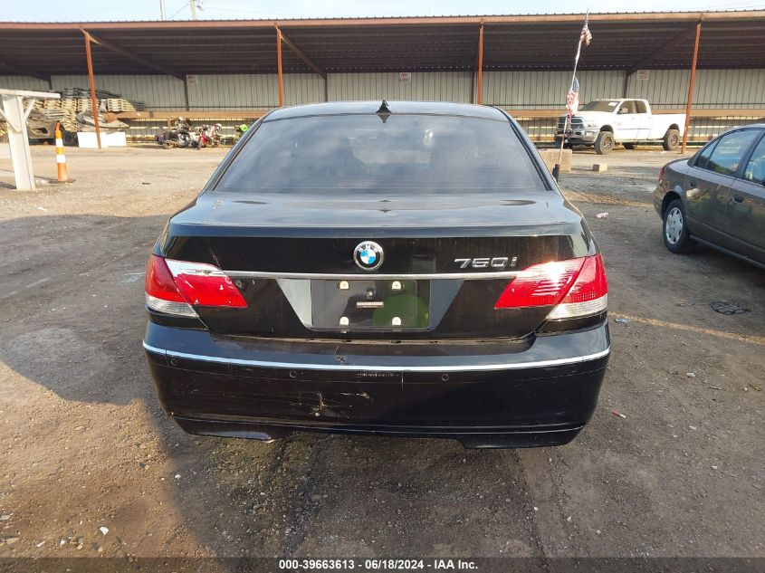 2007 BMW 750I VIN: WBAHL83547DT09843 Lot: 39663613