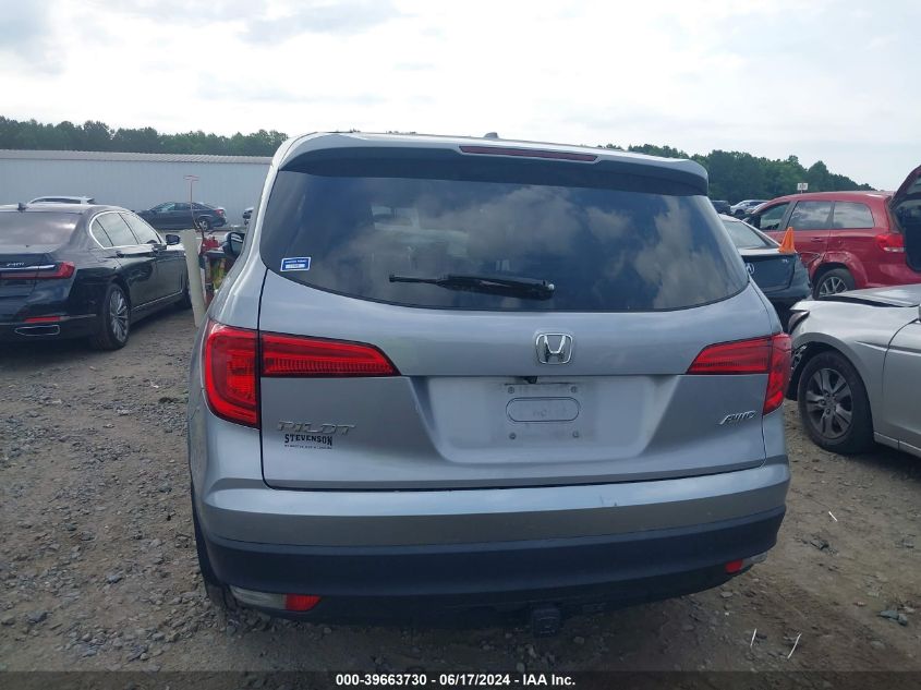 2018 Honda Pilot Ex-L VIN: 5FNYF6H72JB015270 Lot: 39663730