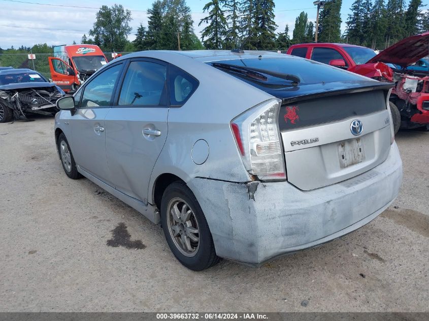 2011 Toyota Prius Three VIN: JTDKN3DU1B1378334 Lot: 39663732