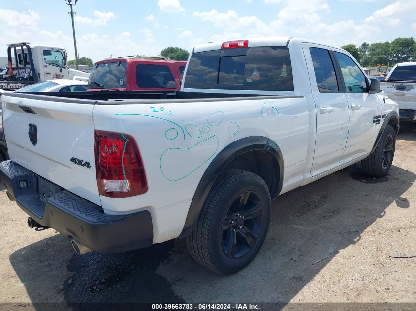 2021 Ram 1500 Classic Warlock Quad Cab 4X4 6'4 Box VIN: 1C6RR7GT4MS576889 Lot: 39663783